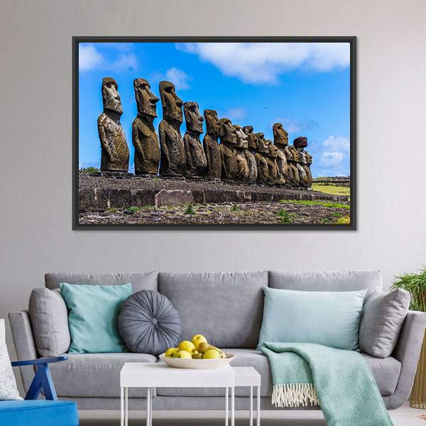 Easter Island Chile Canvas Wall Art-5 Horizontal-Gallery Wrap-22" x 12"-Tiaracle