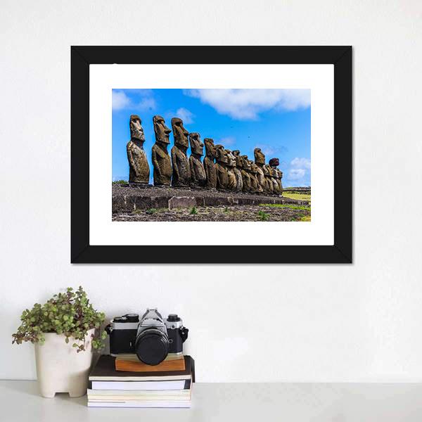 Easter Island Chile Canvas Wall Art-5 Horizontal-Gallery Wrap-22" x 12"-Tiaracle