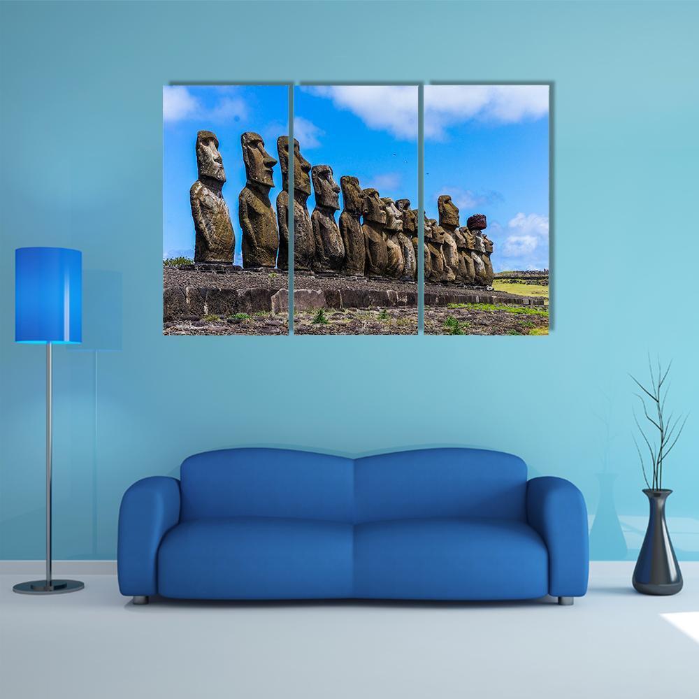 Easter Island Chile Canvas Wall Art-3 Horizontal-Gallery Wrap-37" x 24"-Tiaracle