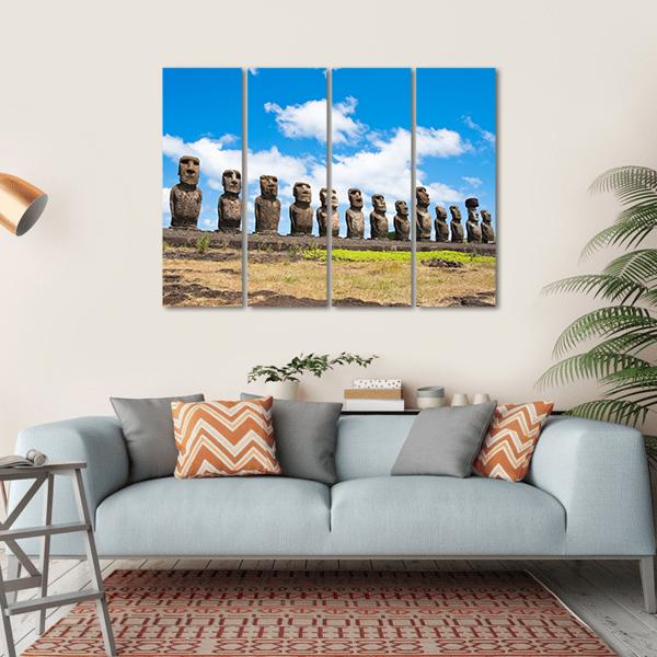 Easter Island In Chile Canvas Wall Art-1 Piece-Gallery Wrap-36" x 24"-Tiaracle