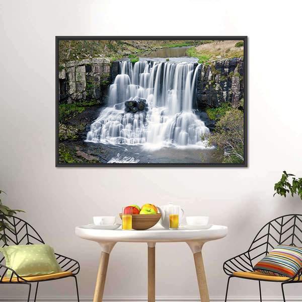 Ebor Falls Australia Canvas Wall Art-1 Piece-Floating Frame-24" x 16"-Tiaracle