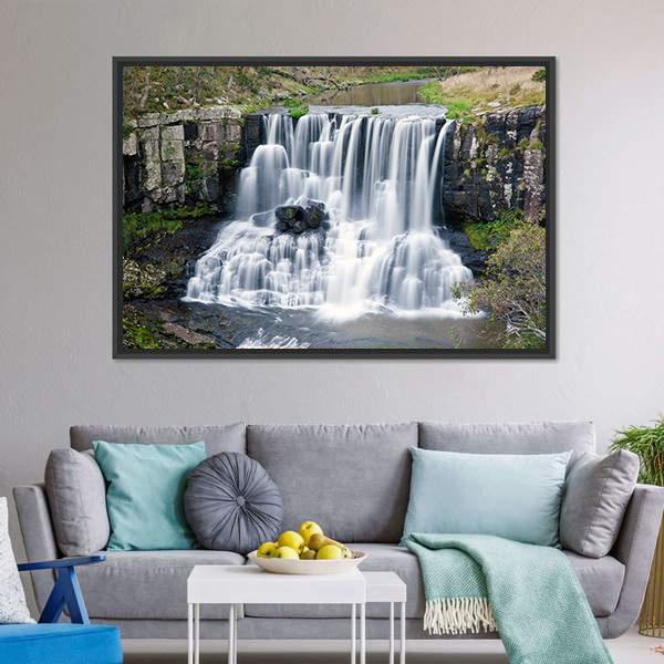 Ebor Falls Australia Canvas Wall Art-5 Horizontal-Gallery Wrap-22" x 12"-Tiaracle