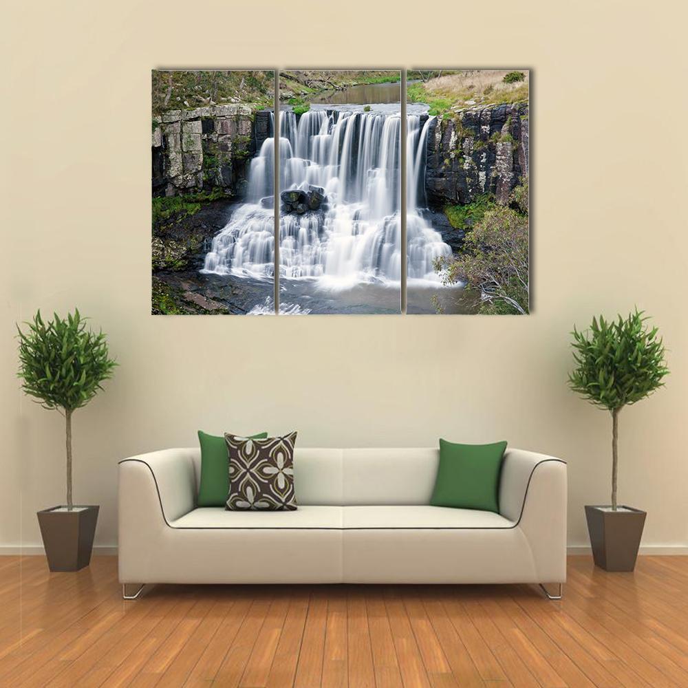 Ebor Falls Australia Canvas Wall Art-3 Horizontal-Gallery Wrap-37" x 24"-Tiaracle