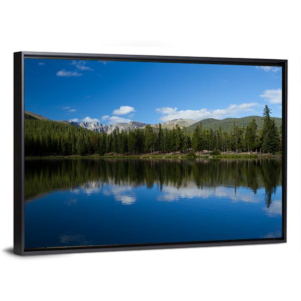 Echo Lake Mountain Canvas Wall Art-3 Horizontal-Gallery Wrap-25" x 16"-Tiaracle