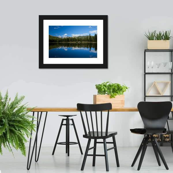 Echo Lake Mountain Canvas Wall Art-3 Horizontal-Gallery Wrap-25" x 16"-Tiaracle