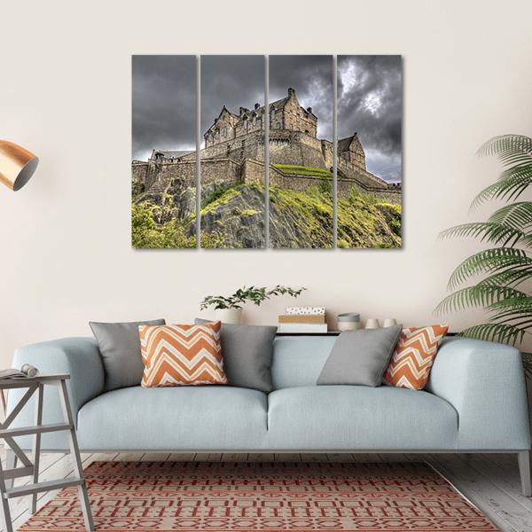 Edinburgh Castle Scotland Canvas Wall Art-1 Piece-Gallery Wrap-36" x 24"-Tiaracle