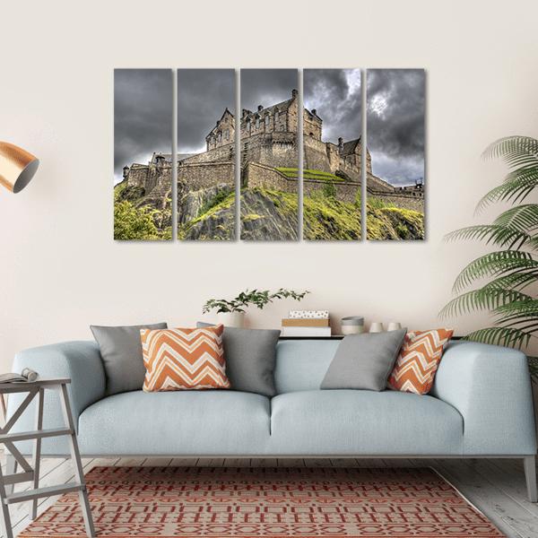 Edinburgh Castle Scotland Canvas Wall Art-5 Horizontal-Gallery Wrap-22" x 12"-Tiaracle
