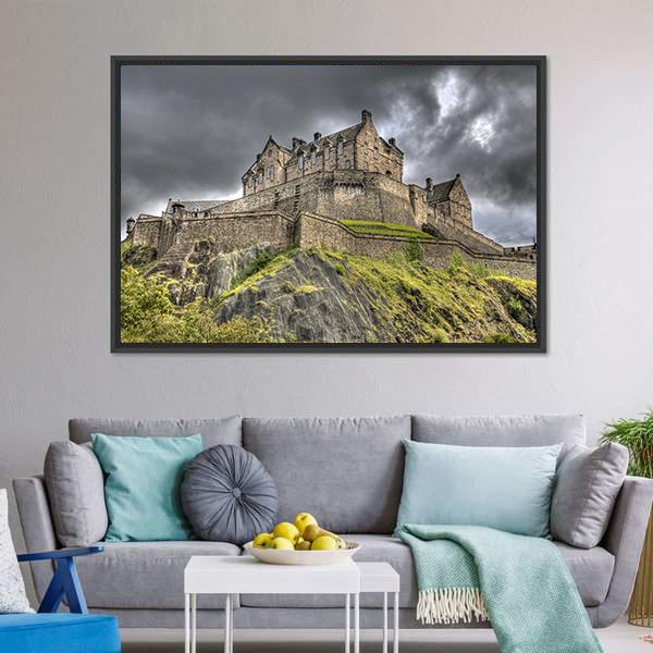 Edinburgh Castle Scotland Panoramic Canvas Wall Art-1 Piece-36" x 12"-Tiaracle