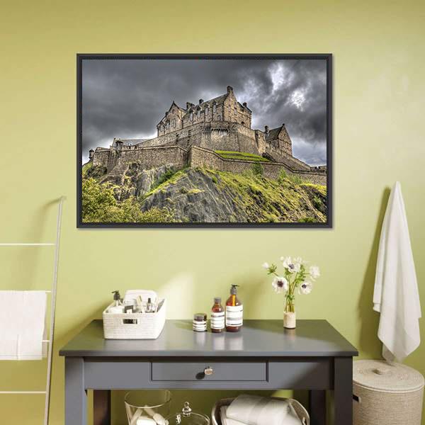 Edinburgh Castle Scotland Panoramic Canvas Wall Art-1 Piece-36" x 12"-Tiaracle