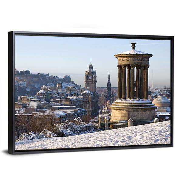 Edinburgh City Canvas Wall Art-5 Horizontal-Gallery Wrap-22" x 12"-Tiaracle