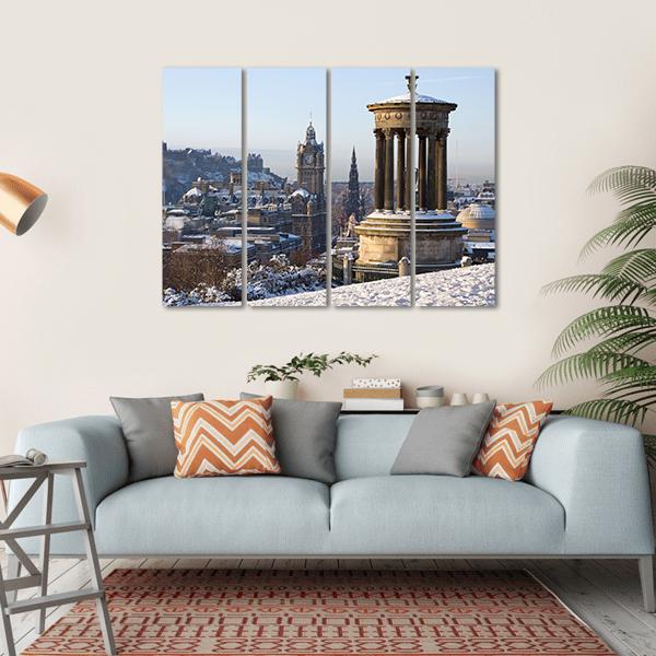 Edinburgh City Canvas Wall Art-4 Horizontal-Gallery Wrap-34" x 24"-Tiaracle