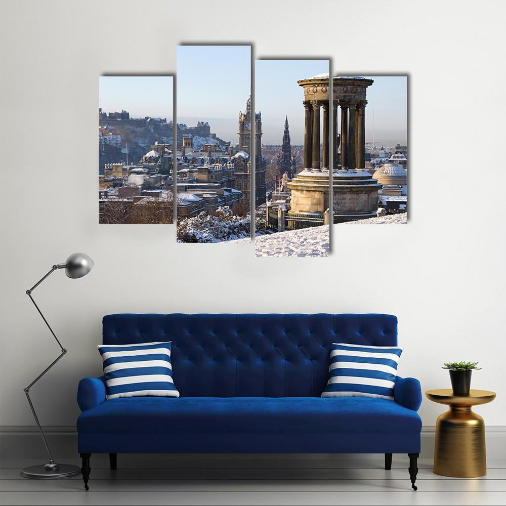Edinburgh City Canvas Wall Art-4 Pop-Gallery Wrap-50" x 32"-Tiaracle