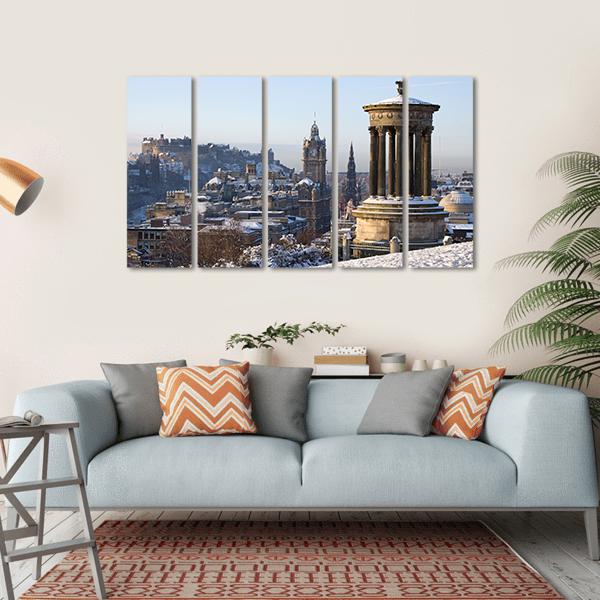 Edinburgh City Canvas Wall Art-5 Horizontal-Gallery Wrap-22" x 12"-Tiaracle