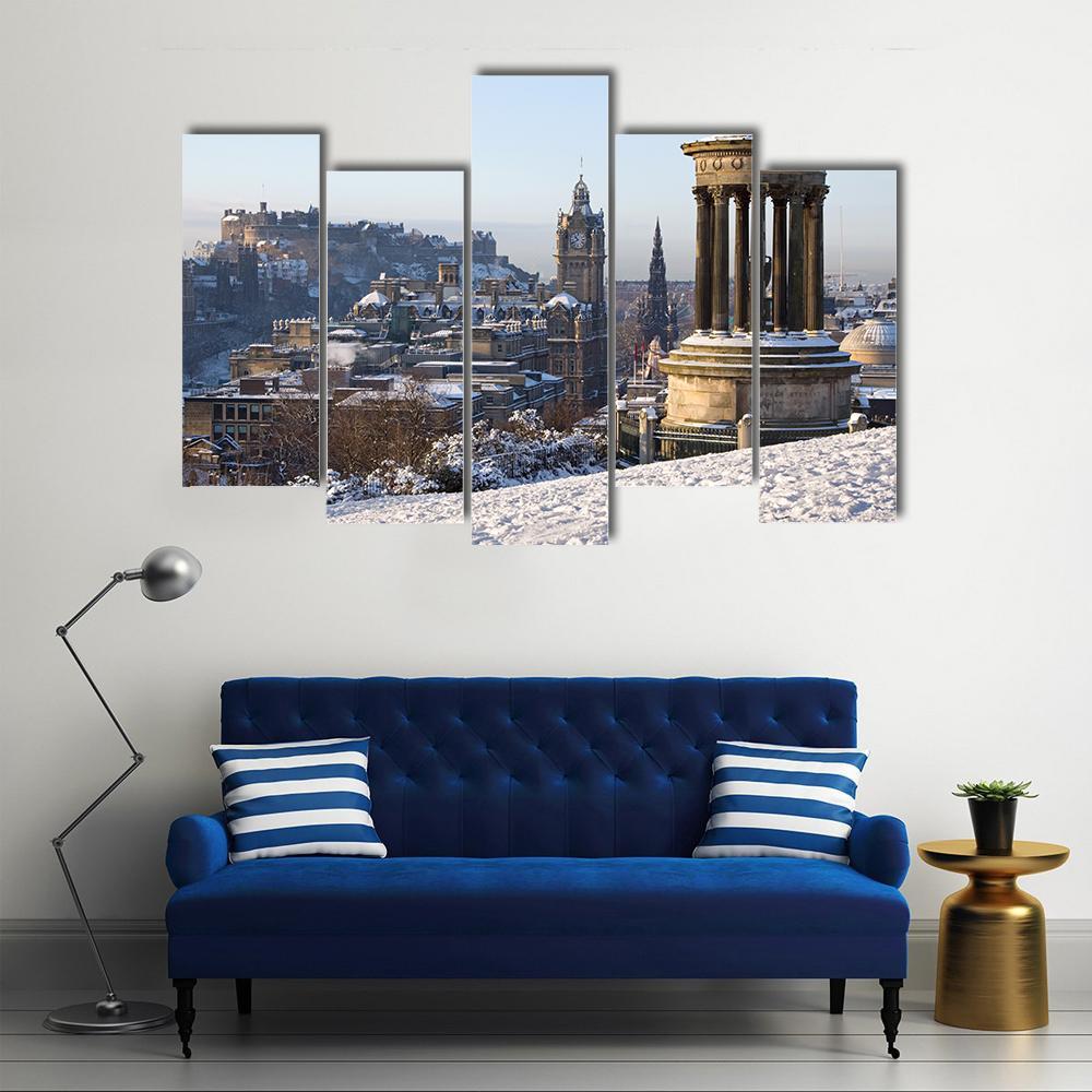 Edinburgh City Canvas Wall Art-5 Pop-Gallery Wrap-47" x 32"-Tiaracle