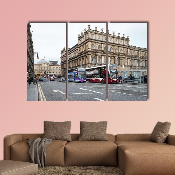 Edinburgh City View Scotland Canvas Wall Art-3 Horizontal-Gallery Wrap-25" x 16"-Tiaracle