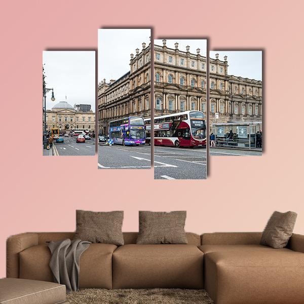 Edinburgh City View Scotland Canvas Wall Art-4 Pop-Gallery Wrap-50" x 32"-Tiaracle