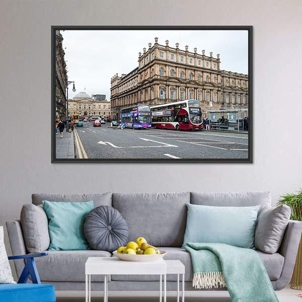 Edinburgh City View Scotland Canvas Wall Art-3 Horizontal-Gallery Wrap-25" x 16"-Tiaracle