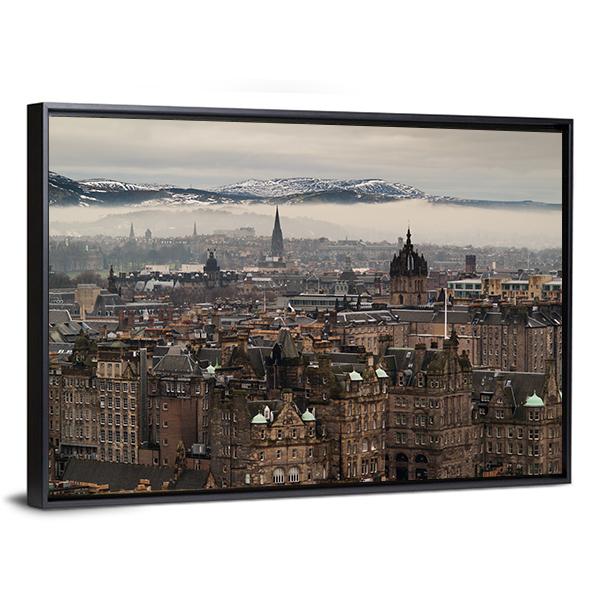 Edinburgh Cityscape Canvas Wall Art-3 Horizontal-Gallery Wrap-25" x 16"-Tiaracle