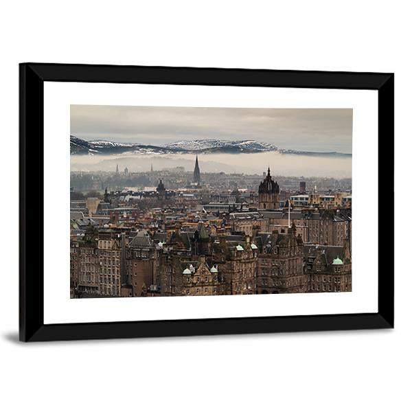 Edinburgh Cityscape Canvas Wall Art-3 Horizontal-Gallery Wrap-25" x 16"-Tiaracle