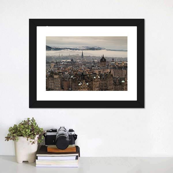 Edinburgh Cityscape Canvas Wall Art-3 Horizontal-Gallery Wrap-25" x 16"-Tiaracle