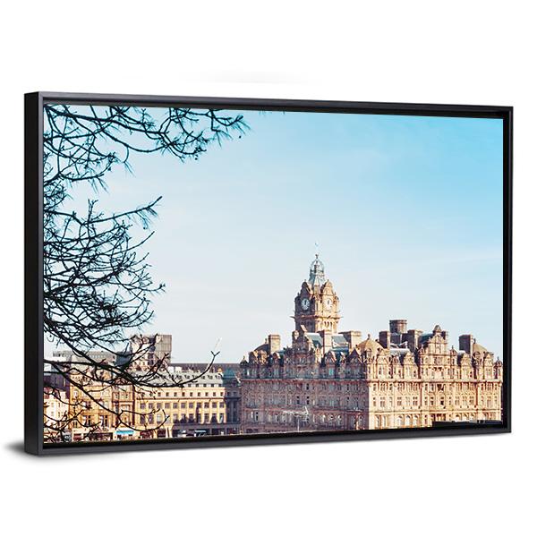 Edinburgh Old Town Houses Canvas Wall Art-3 Horizontal-Gallery Wrap-25" x 16"-Tiaracle