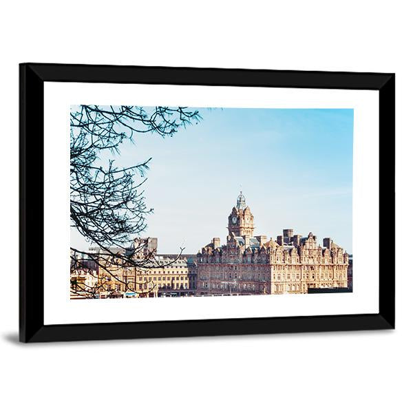 Edinburgh Old Town Houses Canvas Wall Art-3 Horizontal-Gallery Wrap-25" x 16"-Tiaracle