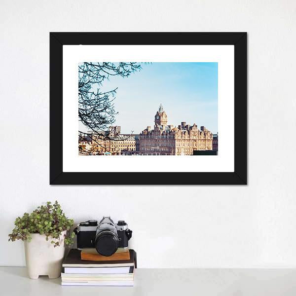Edinburgh Old Town Houses Canvas Wall Art-3 Horizontal-Gallery Wrap-25" x 16"-Tiaracle