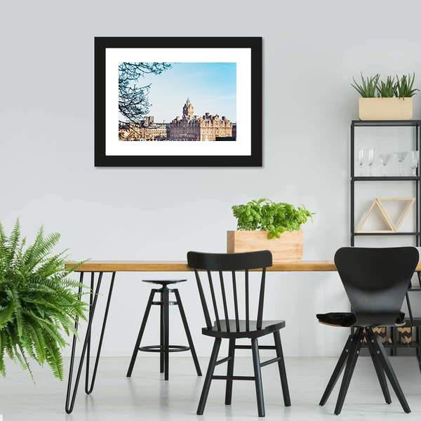 Edinburgh Old Town Houses Canvas Wall Art-3 Horizontal-Gallery Wrap-25" x 16"-Tiaracle