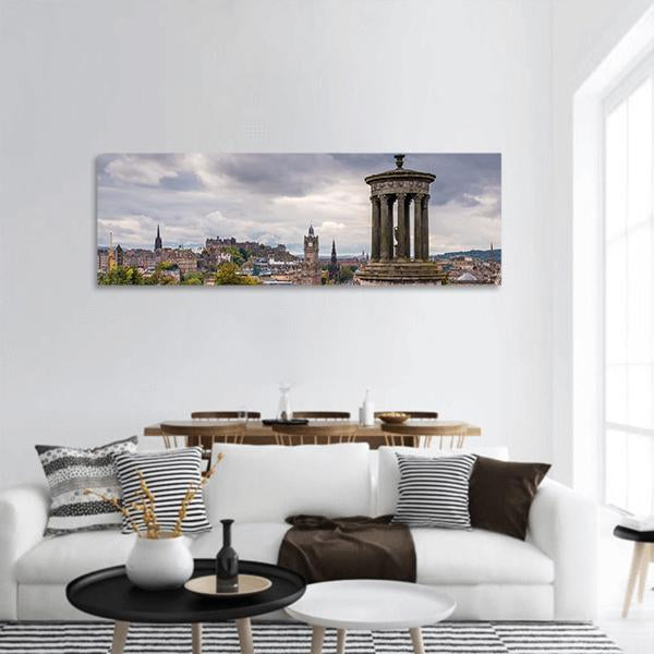 Dugald Stewart Monument Panoramic Canvas Wall Art-1 Piece-36" x 12"-Tiaracle