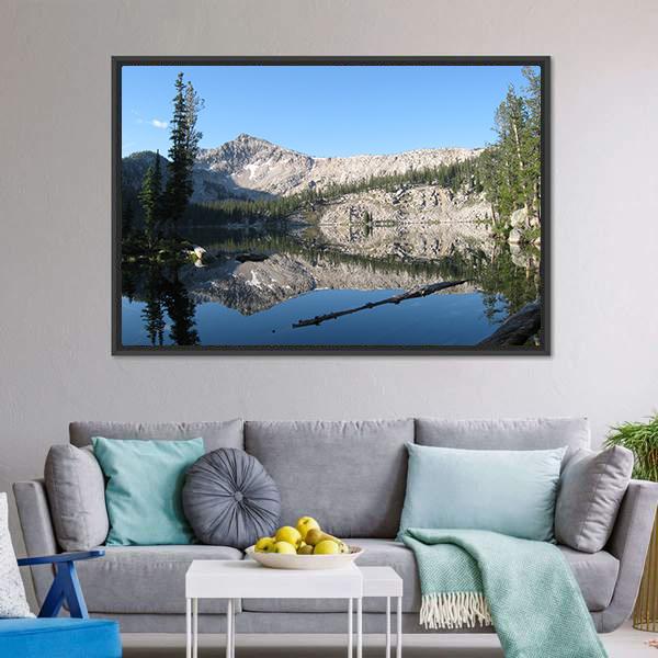 Edna Lake Canvas Wall Art-5 Horizontal-Gallery Wrap-22" x 12"-Tiaracle