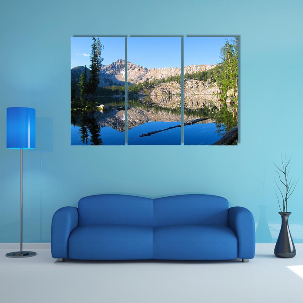 Edna Lake Canvas Wall Art-3 Horizontal-Gallery Wrap-37" x 24"-Tiaracle