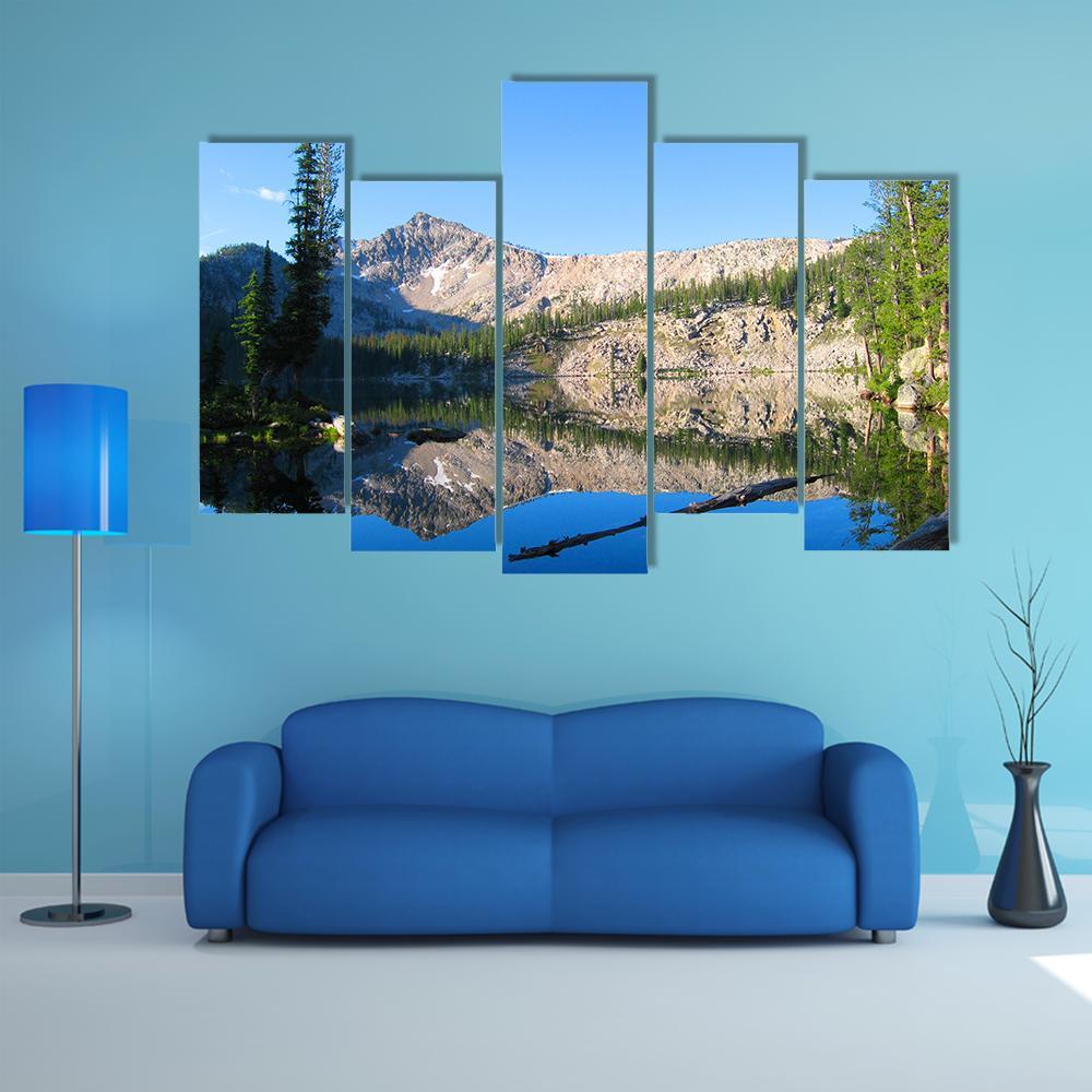 Edna Lake Canvas Wall Art-5 Pop-Gallery Wrap-47" x 32"-Tiaracle