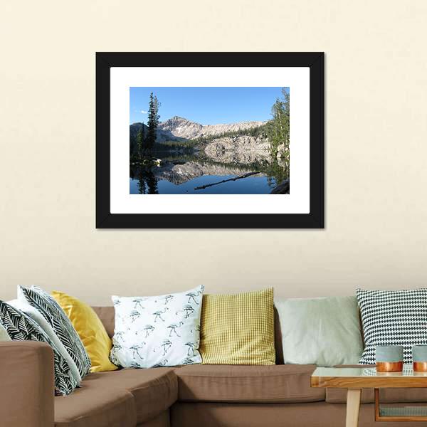 Edna Lake Canvas Wall Art-1 Piece-Framed Print-20" x 16"-Tiaracle
