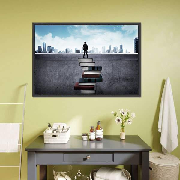 Education For Success Concept Canvas Wall Art-5 Horizontal-Gallery Wrap-22" x 12"-Tiaracle