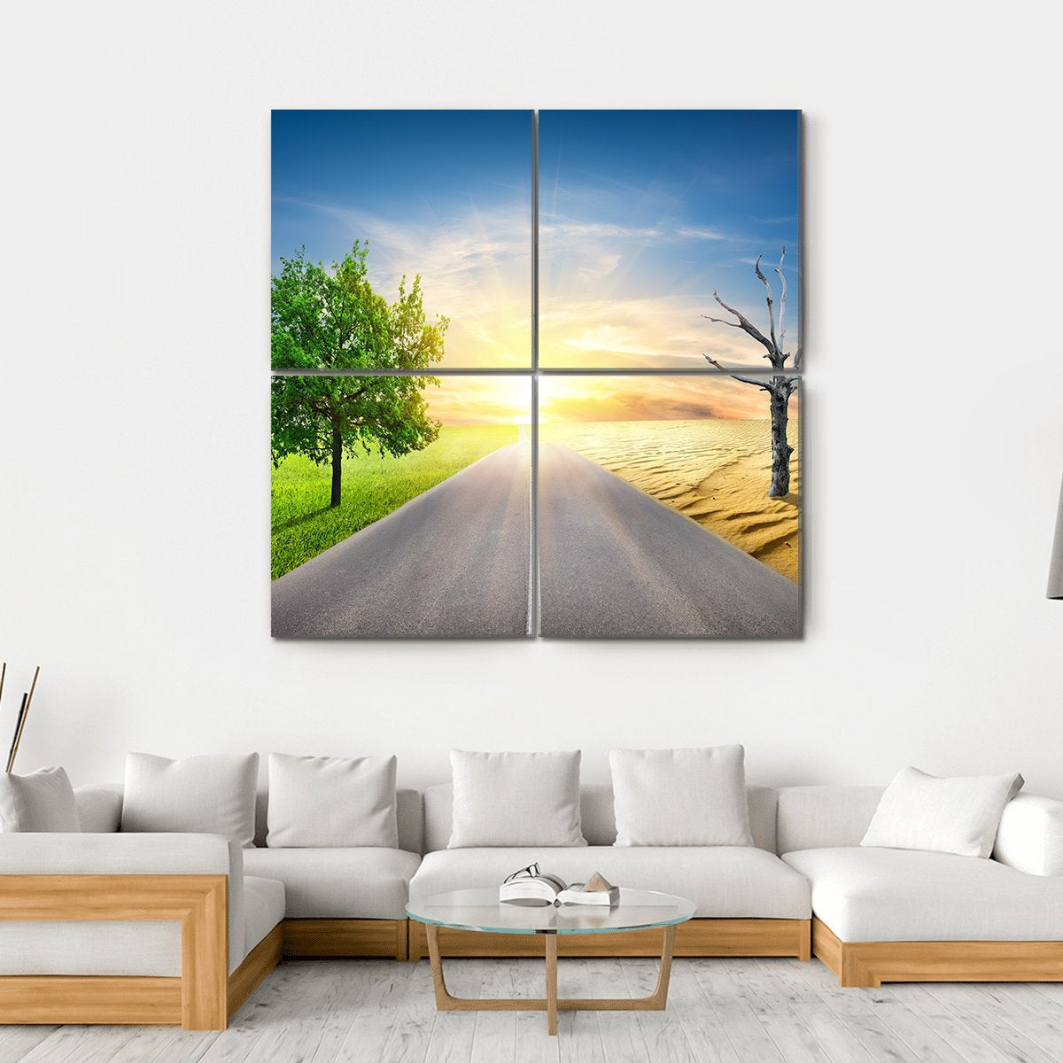 Effect Of Global Warming Canvas Wall Art-4 Square-Gallery Wrap-17" x 17"-Tiaracle