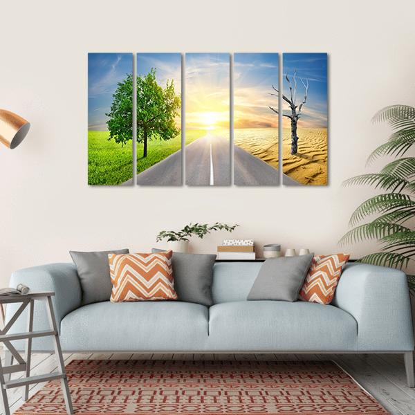 Effect Of Global Warming Canvas Wall Art-5 Horizontal-Gallery Wrap-22" x 12"-Tiaracle