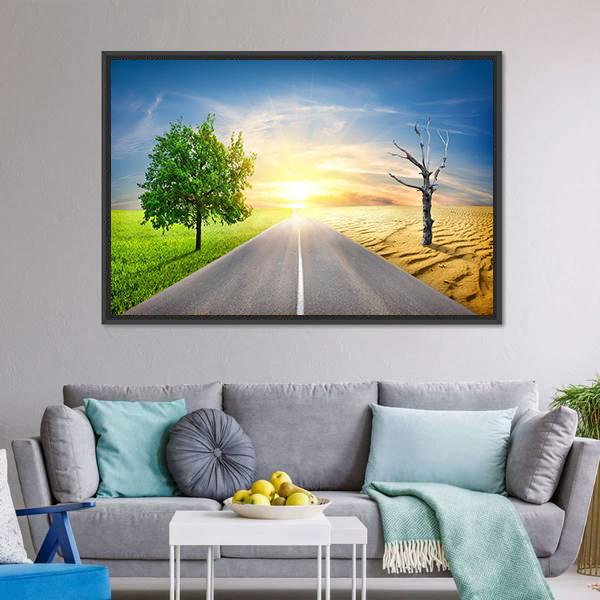 Effect Of Global Warming Canvas Wall Art-3 Horizontal-Gallery Wrap-25" x 16"-Tiaracle