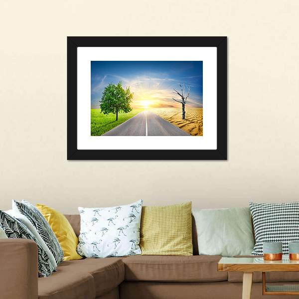 Effect Of Global Warming Canvas Wall Art-1 Piece-Framed Print-20" x 16"-Tiaracle