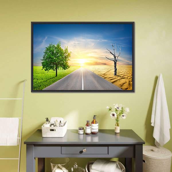 Effect Of Global Warming Panoramic Canvas Wall Art-1 Piece-36" x 12"-Tiaracle