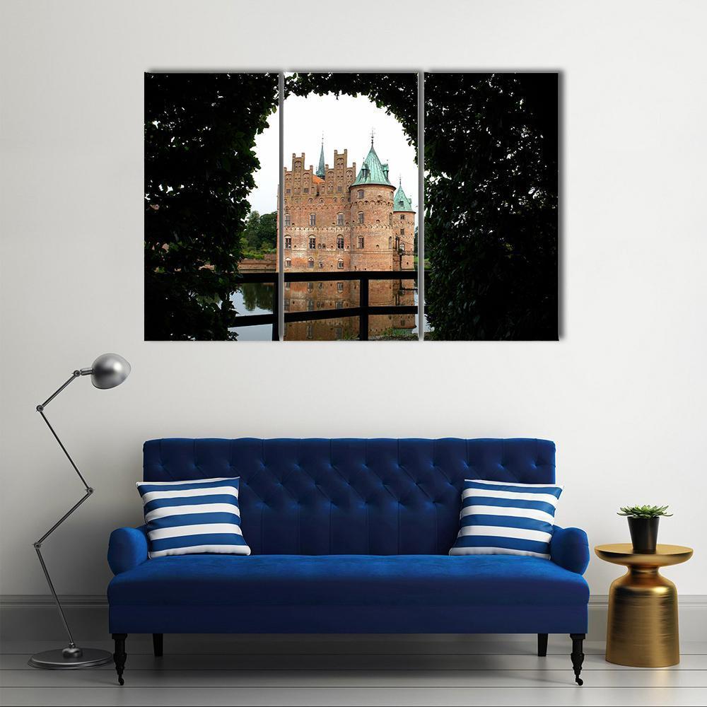 Egeskov Castle Denmark Canvas Wall Art-3 Horizontal-Gallery Wrap-37" x 24"-Tiaracle