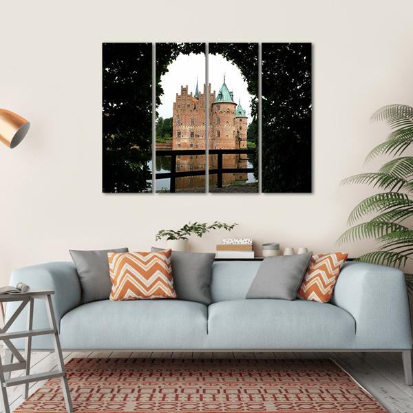 Egeskov Castle Denmark Canvas Wall Art-4 Horizontal-Gallery Wrap-34" x 24"-Tiaracle