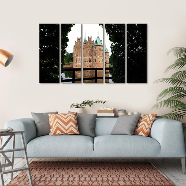 Egeskov Castle Denmark Canvas Wall Art-5 Horizontal-Gallery Wrap-22" x 12"-Tiaracle