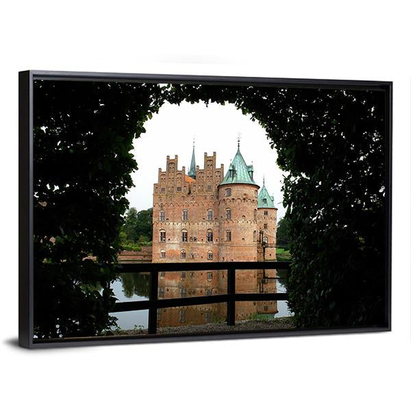 Egeskov Castle Denmark Canvas Wall Art-3 Horizontal-Gallery Wrap-25" x 16"-Tiaracle