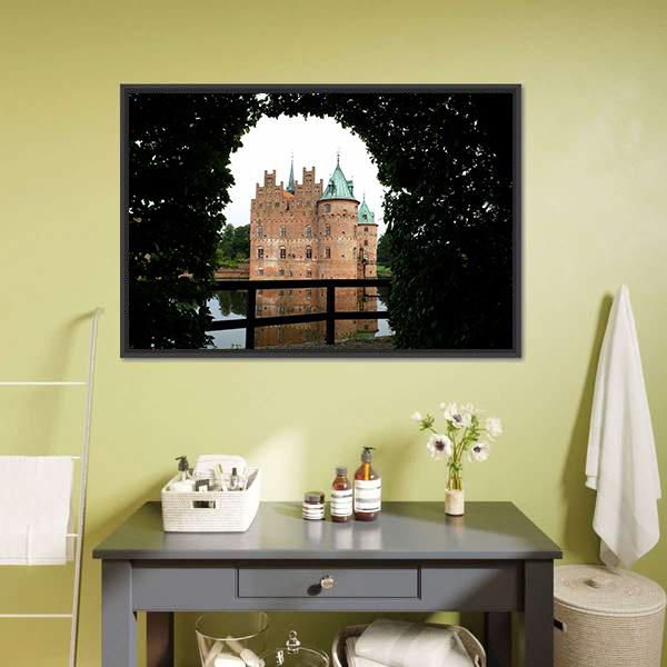 Egeskov Castle Denmark Canvas Wall Art-3 Horizontal-Gallery Wrap-25" x 16"-Tiaracle