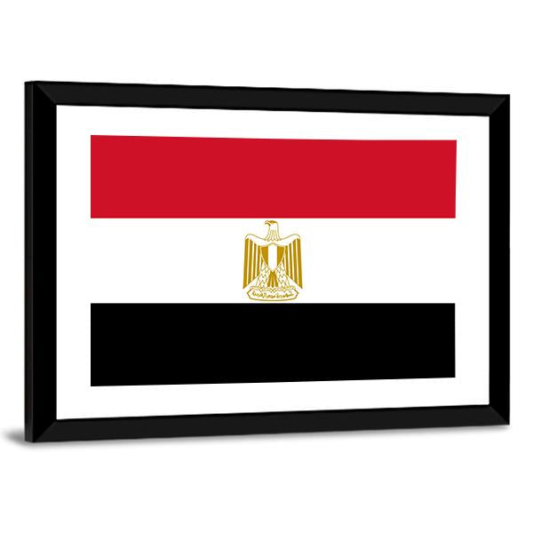 Egypt Flag Canvas Wall Art-5 Horizontal-Gallery Wrap-22" x 12"-Tiaracle