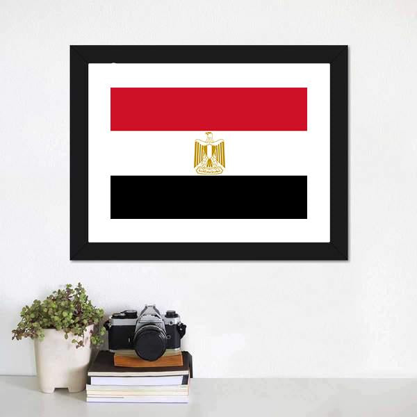 Egypt Flag Canvas Wall Art-5 Horizontal-Gallery Wrap-22" x 12"-Tiaracle