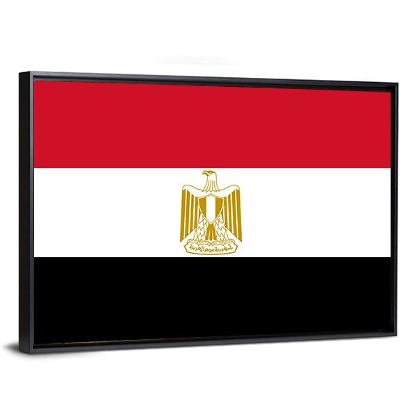 Egypt Flag Canvas Wall Art-5 Horizontal-Gallery Wrap-22" x 12"-Tiaracle