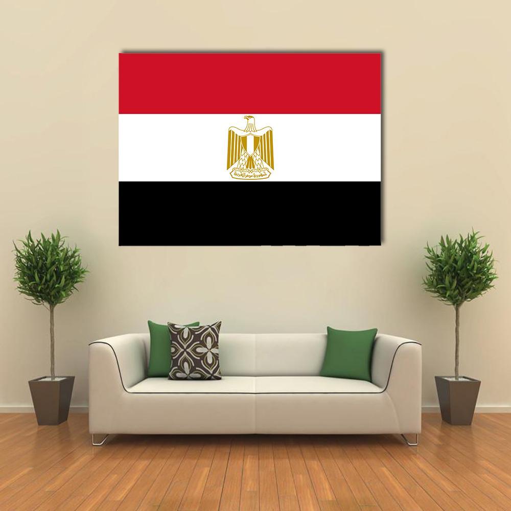 Egypt Flag Canvas Wall Art-5 Horizontal-Gallery Wrap-22" x 12"-Tiaracle