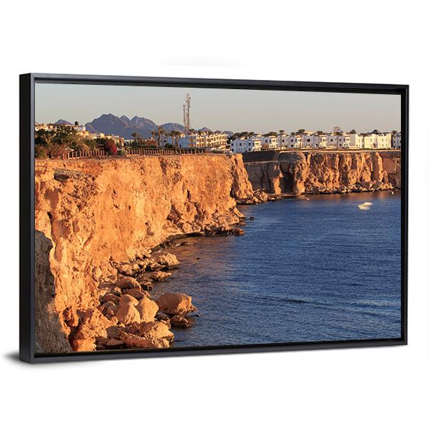 Egyptian Hotel From Red Sea Canvas Wall Art-3 Horizontal-Gallery Wrap-25" x 16"-Tiaracle