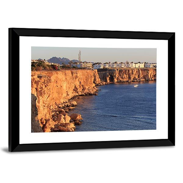 Egyptian Hotel From Red Sea Canvas Wall Art-3 Horizontal-Gallery Wrap-25" x 16"-Tiaracle